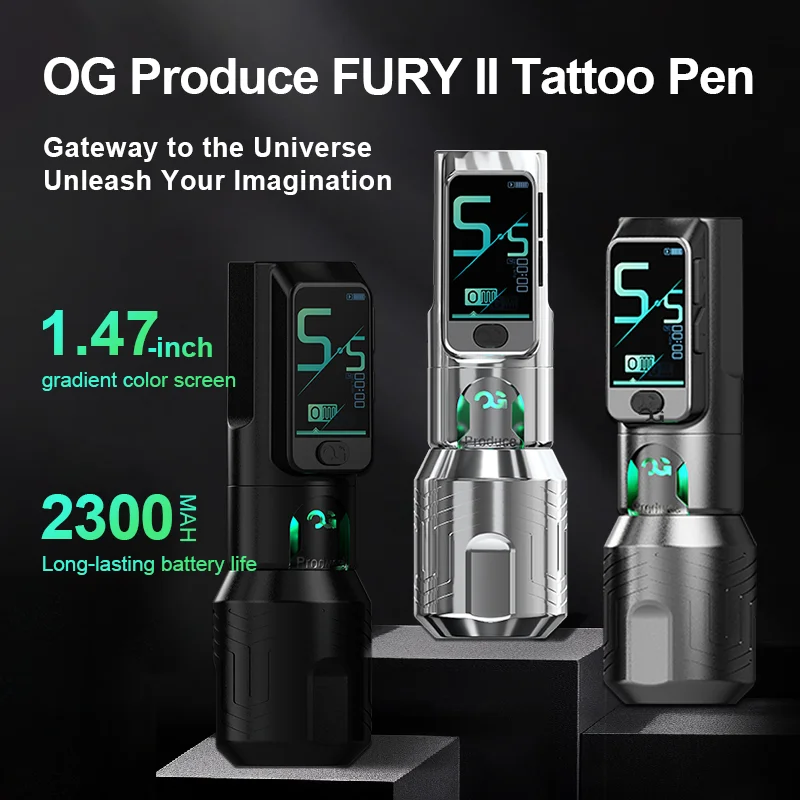 OG PRODUCE PIONEER-FURY Ⅱ 4.2mm Stroke Wireless Tattoo Pen