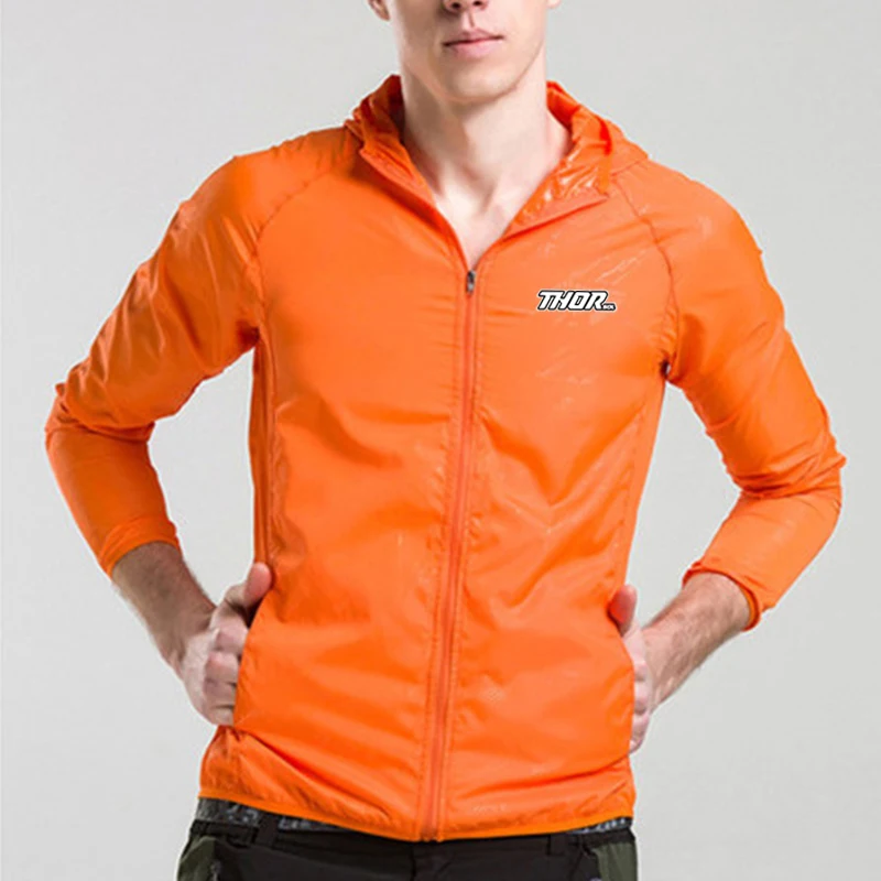 

Cycling Rain Jacket Sunscreen Clothing Waterproof Unisex Mountain Bike Windberker THORSOL Ultra-Light Thin Enduro MTB Jackets