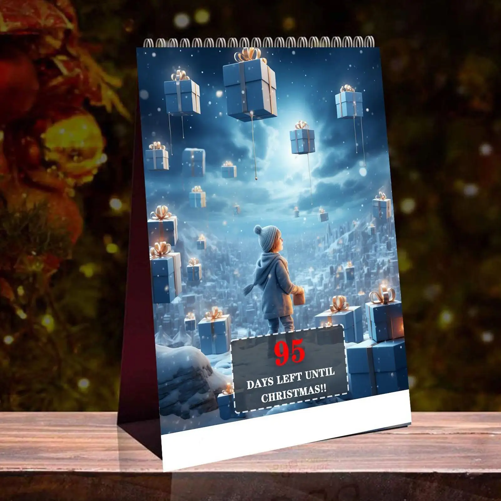 Christmas Countdown Calendar 2025 100 Day Christmas Countdown Calendar Table Centerpieces For December Living Room Bedside Study