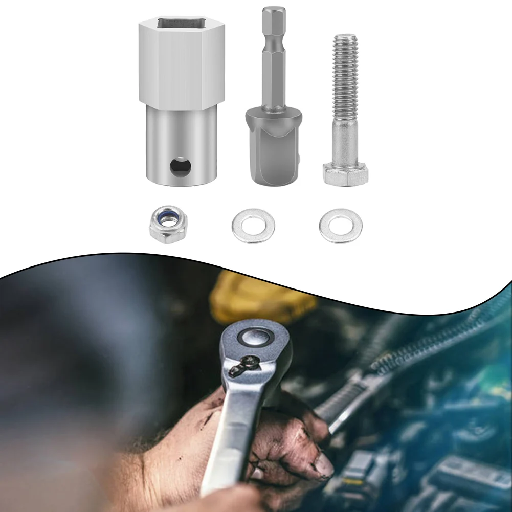 Stainless Steel Drill Adapter Kit Optimized for Top Wind Trailer Cranks Effortless Operation with Electric Drills