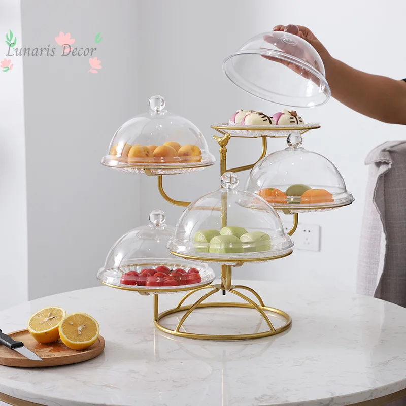 Nordic multi-layer fruit plate living room household dried fruit plate storage snack plate modern creativity