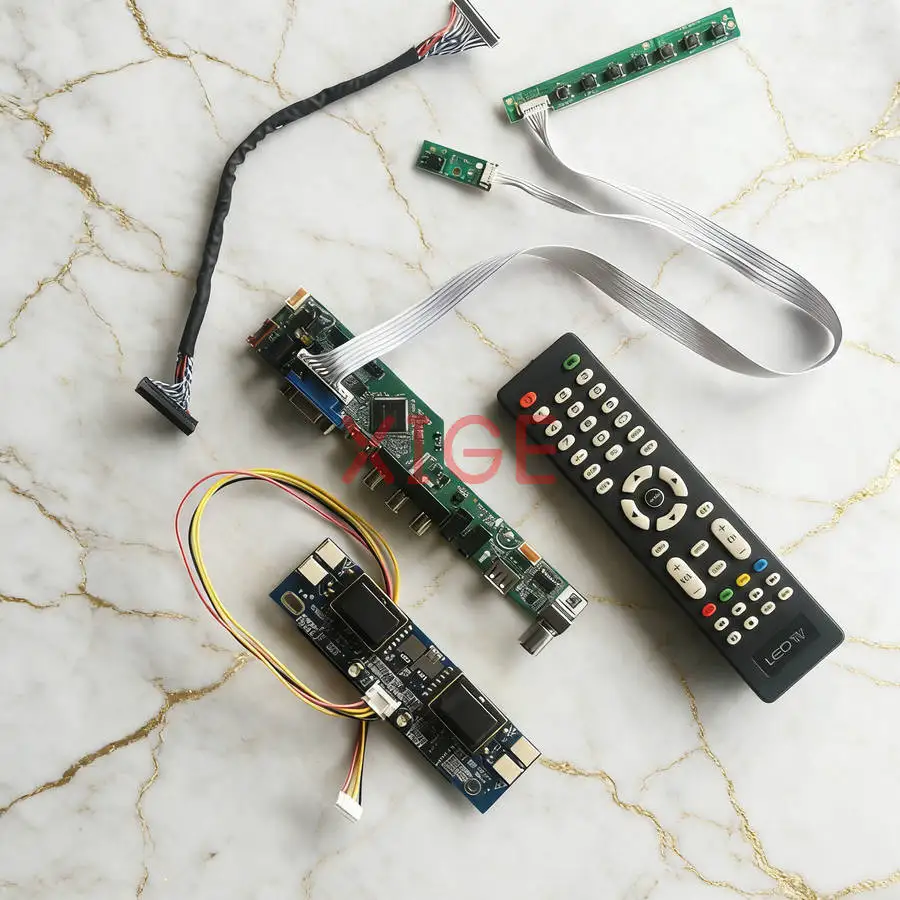 

Для LTM170EX LTM170EH LTM170EU LTM170EP01 матричный контроллер DIY Kit 1280x1024 1280*1024 HDMI + VGA + AV + USB LVDS 30-контактный 4-CCFL