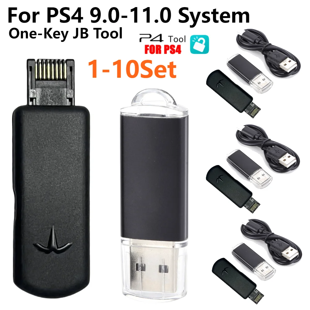 

1-10 Set One-Key JB Tool Mod Kit USB Dongle JB USB Adapter with Cable Kit Modification Game Accessories For PS4/PS4 Pro/PS4 Slim