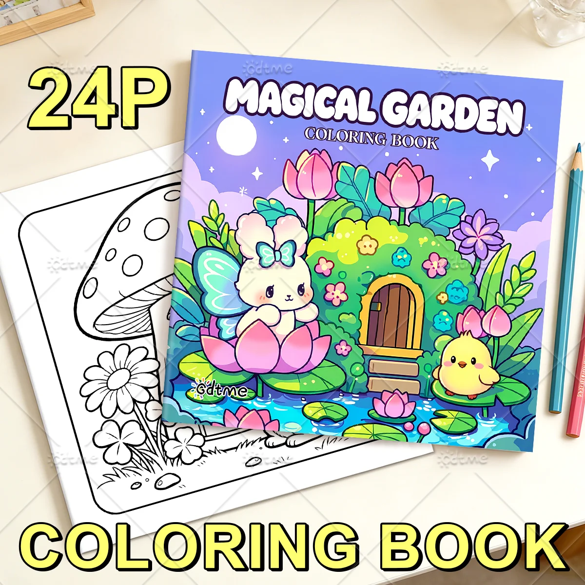 MAGICAL GARDEN Malbuch für Erwachsene mit niedlichen, gemütlichen täglichen Aktivitäten zur Entspannung (Cozy Spaces Coloring) – Detail 1