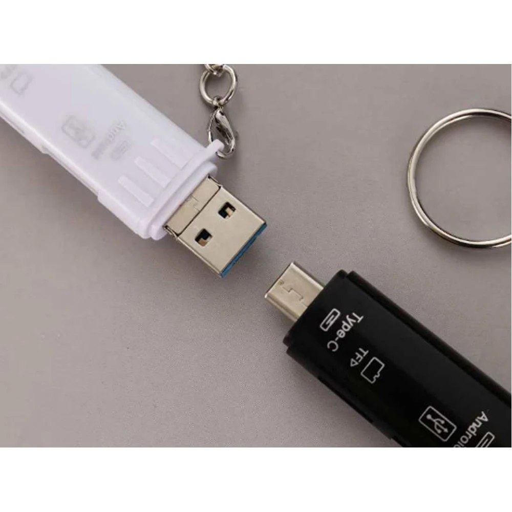 5 in 1 Multifunction Usb 2.0 Type C/Usb /Micro Usb/Tf/SD Memory Card Reader OTG Card Reader Adapter Mobile Phone Accessories