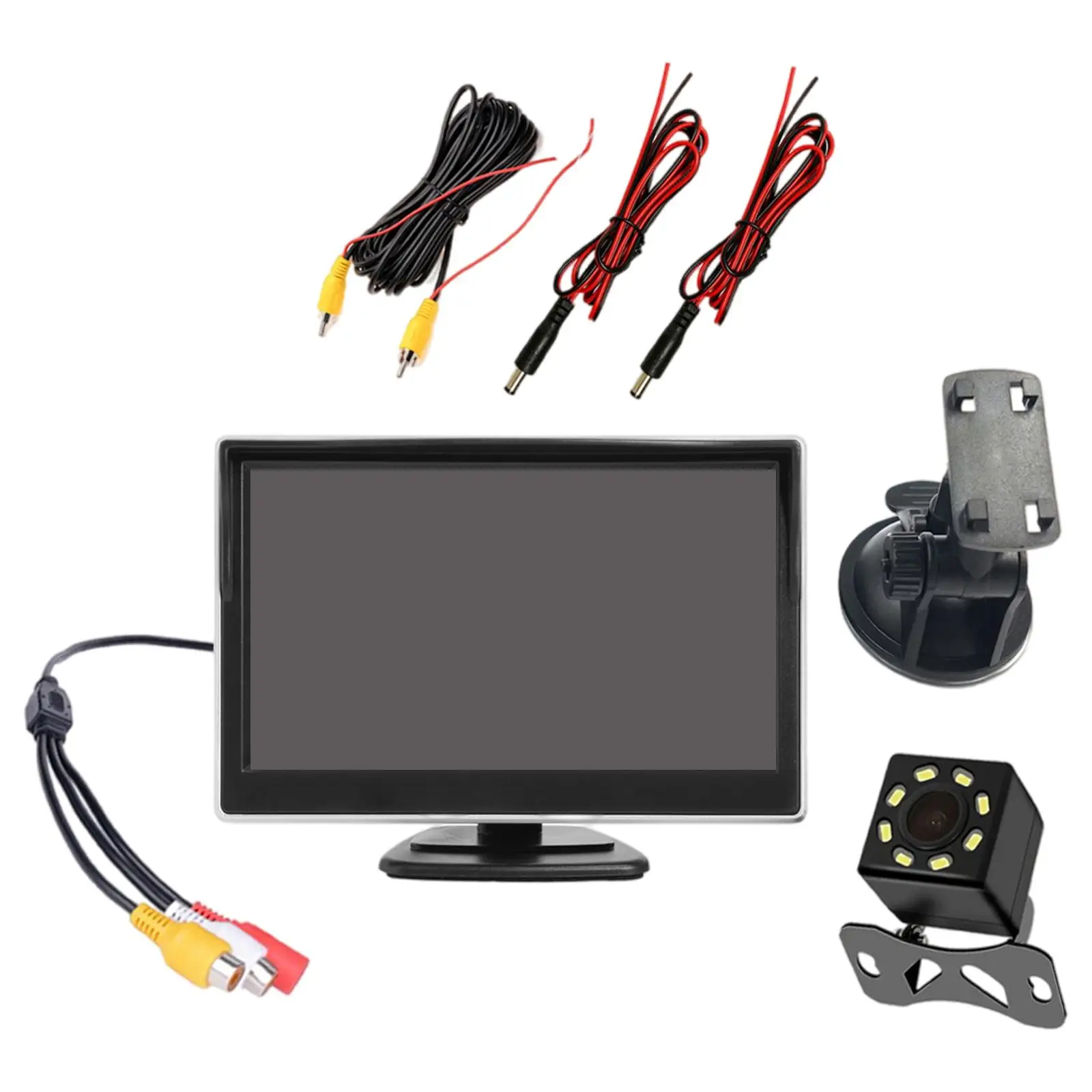 5-Inch 8 LED Car Monitor Camera Parking Camera Super Slim Fit for Car Truck