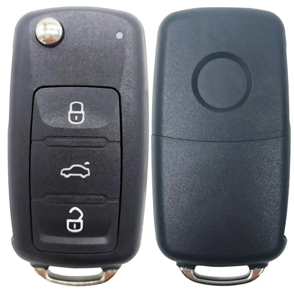 3 Button Car Remote Flip Key Fob Case Shell For Volkswagen Golf MK6 Polo Beetle Tiguan Touran Passat Caddy Jetta Eos Scirocco