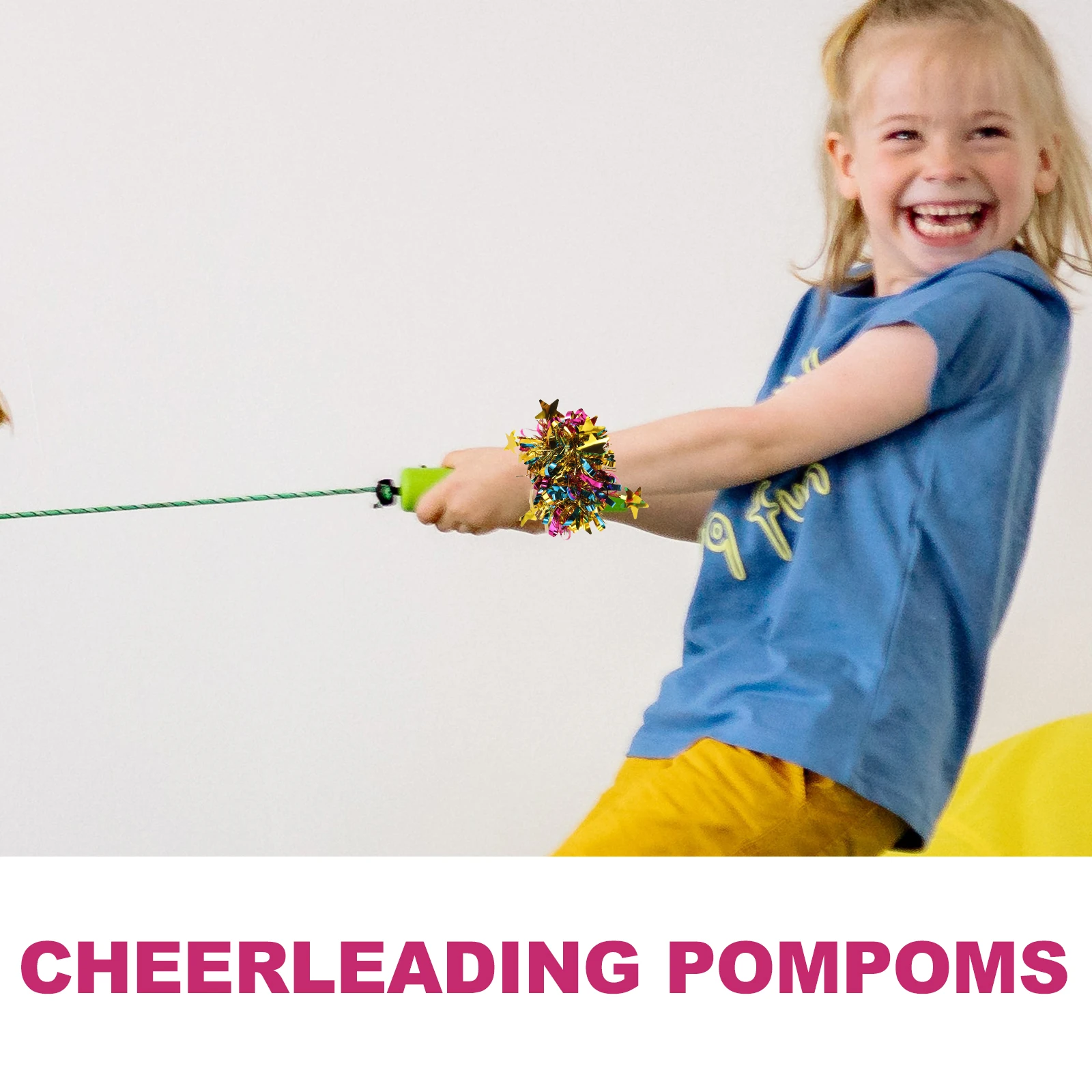 

6 Pcs Cheerleading Pom Poms Cheerleader Hand Flowers Bright Cheer Props Dance Decoration