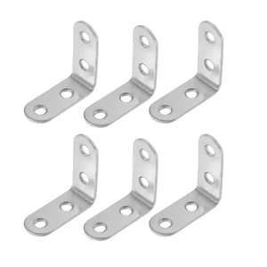 6 Buah Braket Berbentuk L Sudut 90 Derajat, Pengikat Braket Sambungan Penjepit Sudut 40mm X 40mm X 16mm Logam Tugas Berat 12 braket l penjualan terbaik - №