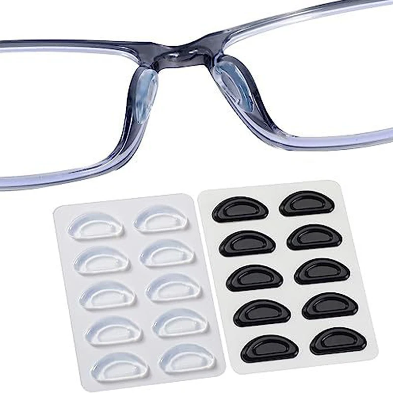 

New【5pairs Eyeglasses Anti Slip Nose Pads Soft Silicone Adhesive Glasses Nose Pads For Plastic Frame Glasses Sunglasses】