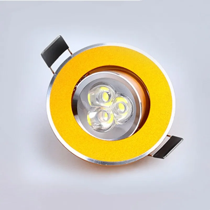 led mini down light 3W led spot light recessed lights ac85-265v ceiling light Aluminium 68mm