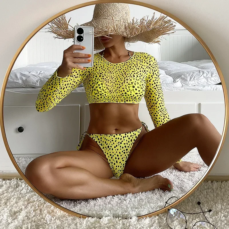 Toucheart Leopard For Women Swimsuit Items Halter Micro Bikini Top Separately Print Bathing Suit Brazilian Low Waist Beachwear