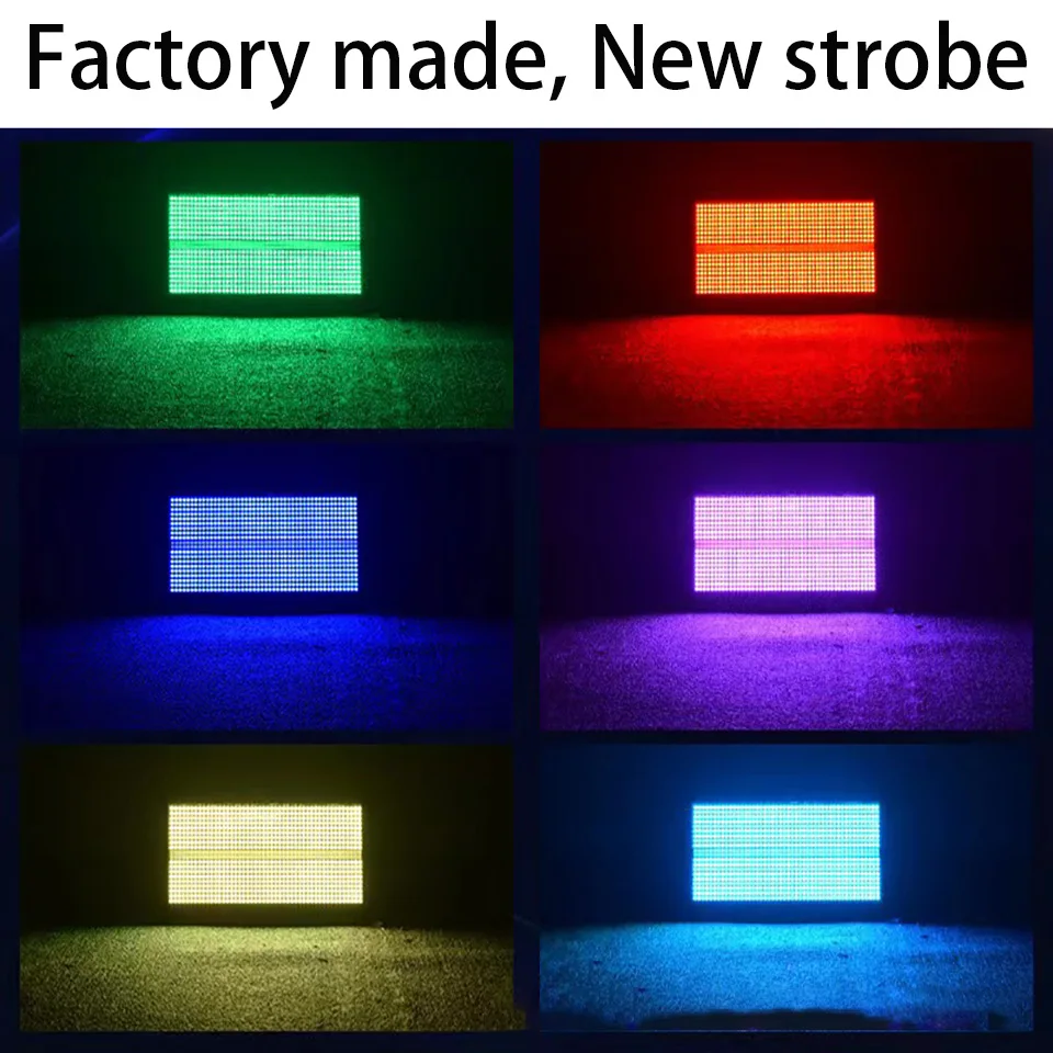 400W RGB 3in1 LED Strobe Light Stephanie DMX Controlled 8 Segment Strobe DJ Disco Light Background Decorative Effect Lighting