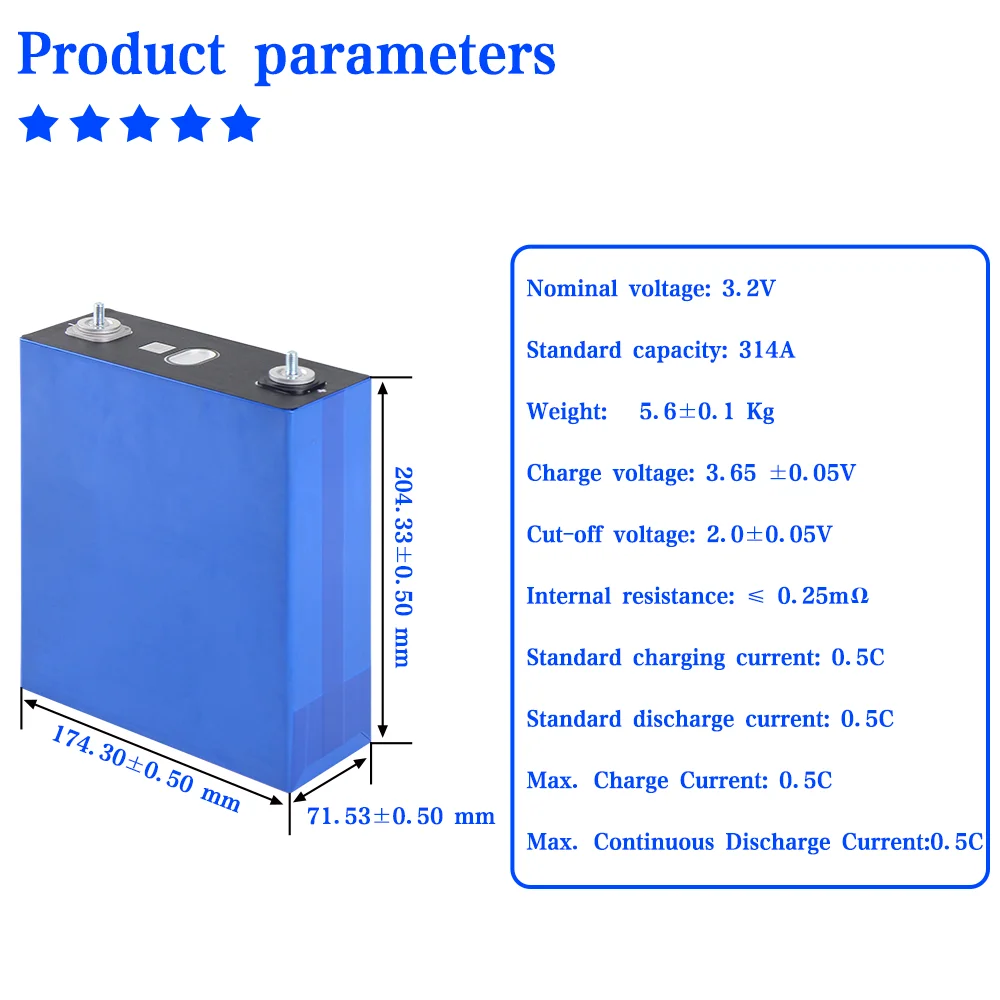 HAKADI Lifepo4 قابلة للشحن 3.2 فولت 280Ah 314Ah العلامة التجارية الأصلية الجديدة بطاريات SUNWODA 4-16 قطعة لتقوم بها بنفسك 48 فولت قارب تخزين الطاقة الشمسية