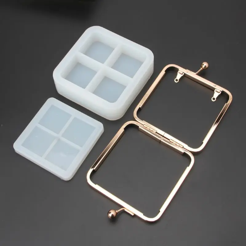 DIY Square Bags Shape Epoxy Silicone Mold Square Bags Shape Resin Casting Mold for Women Handmade Art Crafts Tool