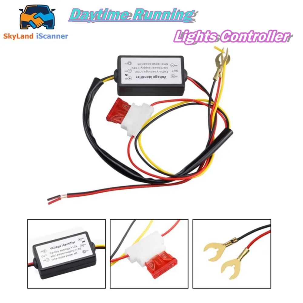 

Новейший контроллер DRL, автомобильный светодиодный дневные ходовые огни, реле, диммер 12-18 В, контроллер противотуманных фар, линия задержки света