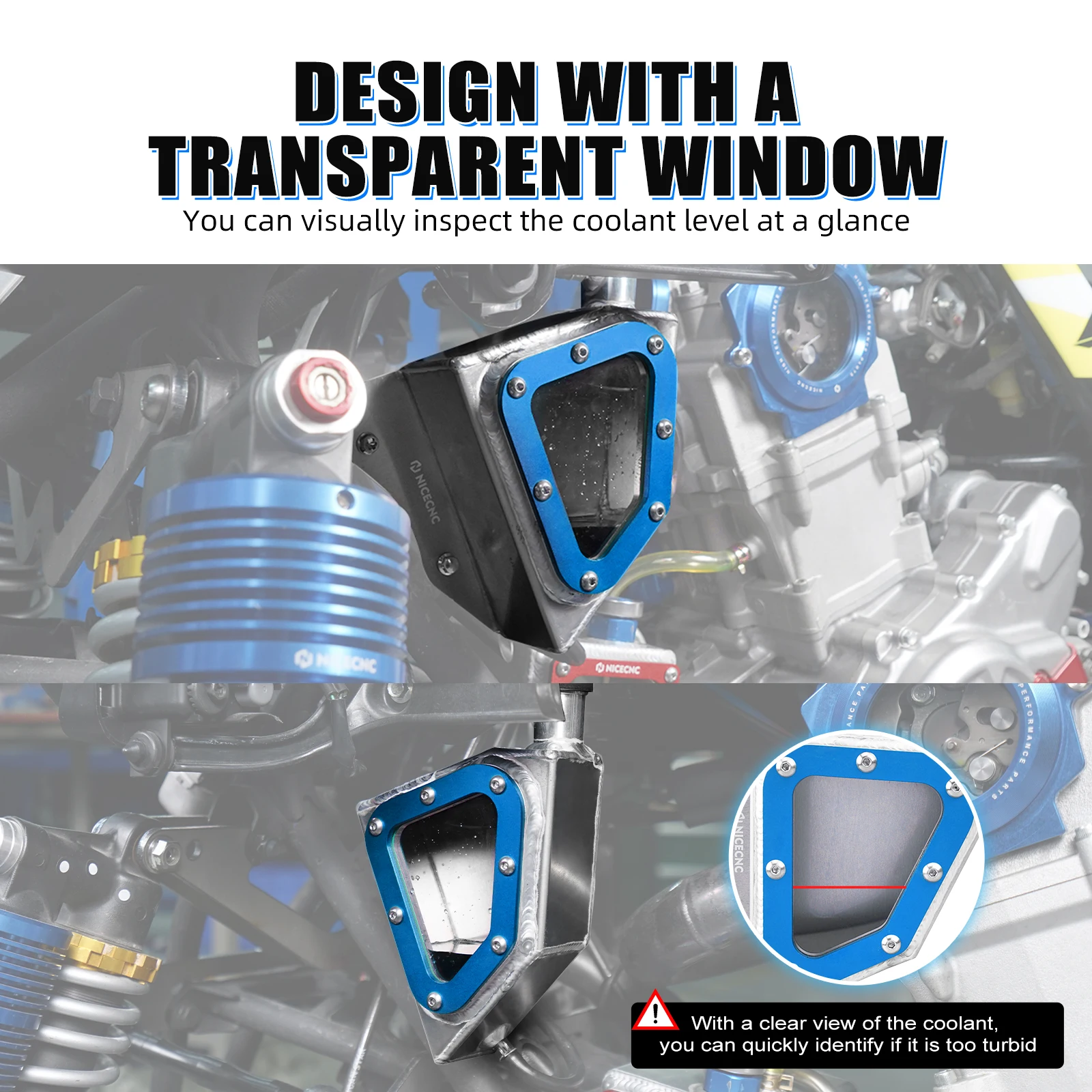 NICECNC Für Yamaha Raptor 700 700R 2013-2026 Überlauf-Kühlmittelbehälter Aluminium ATV Zubehör 1PE-F1871-00-00 – Detail 5