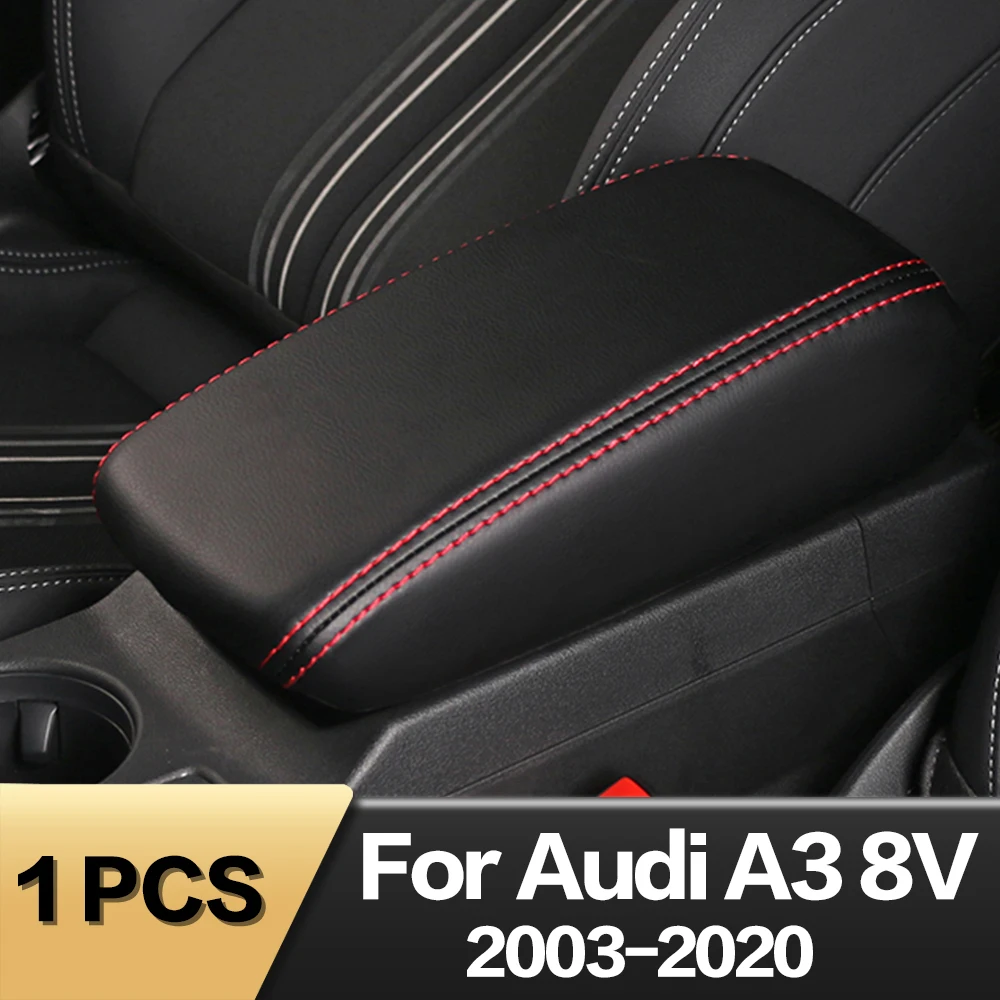 1PCS For AUDI A3 8P 8V 2003- 2009 2010 2011 2014 2015 2016 2017 2018 2020 Car Armrests Box Cover Decorative Interior Accessories