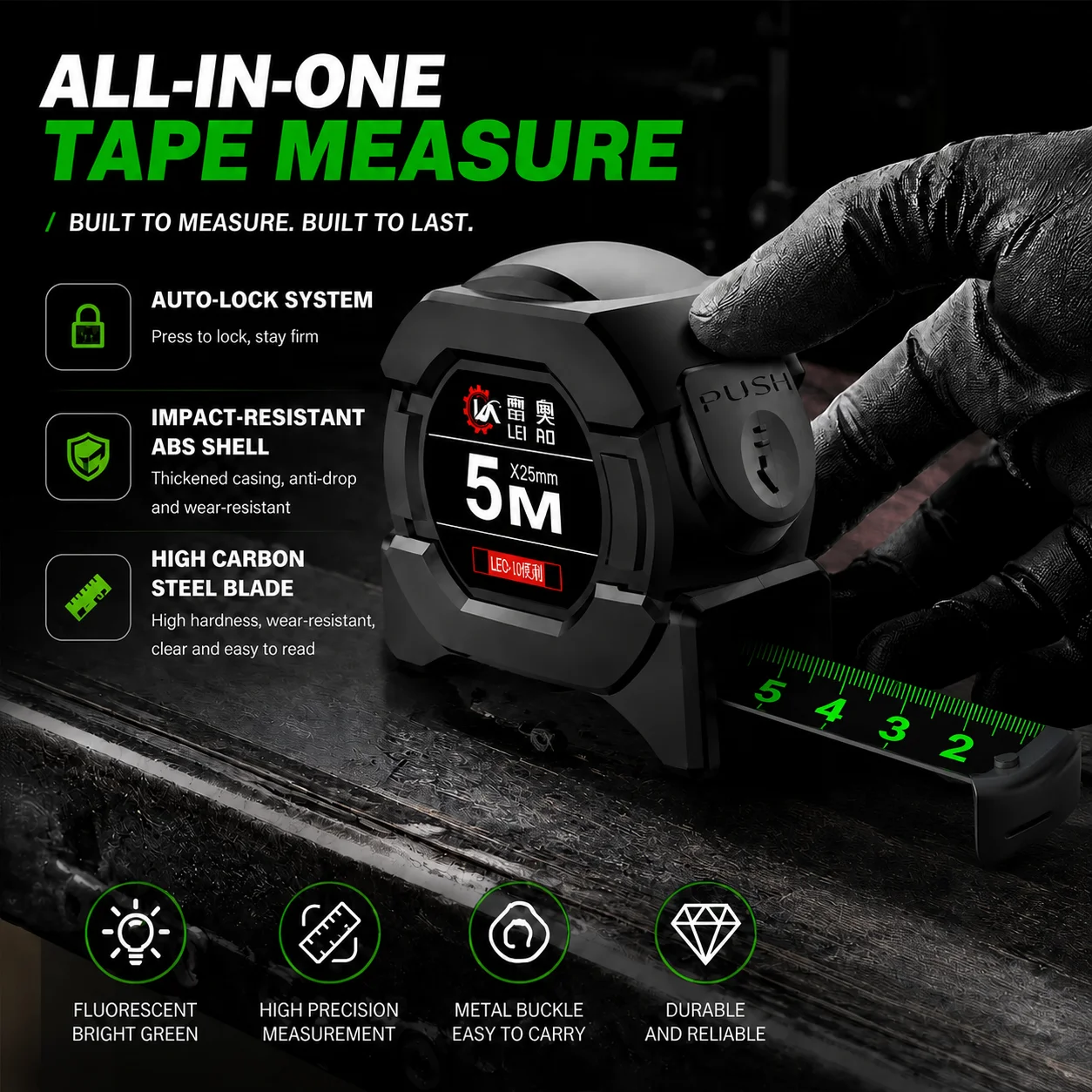 セルフロック式巻尺 5m 7.5m 10m 25mm カーボ - Stanley Tape 25Ft のレビューと価格