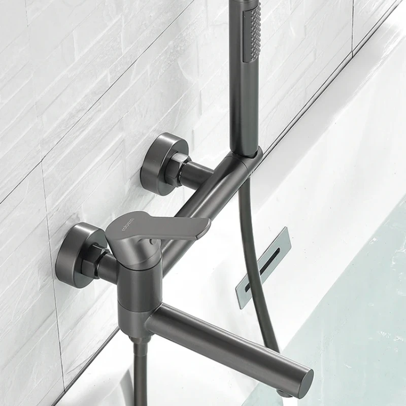 Rubinetto per vasca da bagno a parete Miscelatore acqua calda e fredda con soffione a pioggia per bagni Doccia a pioggia
