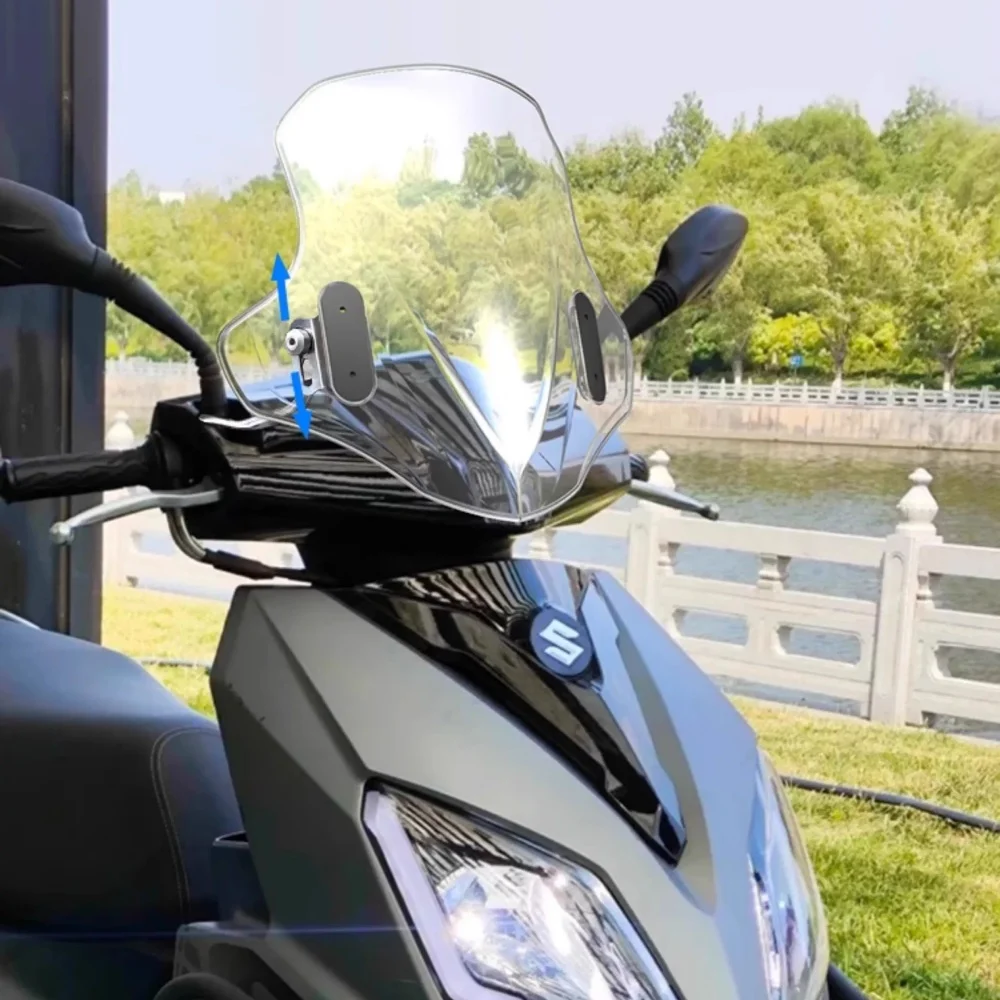 For Haojue AFR125 Height Enhanced PC Windshield Rainproof Front Wind Deflector Kit