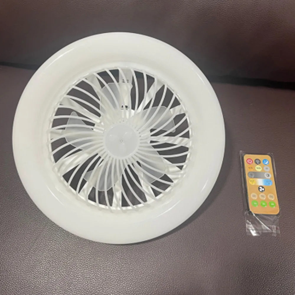 2 In 1 Ceiling Fan Lamps 3 Speeds Adjustable E27 Base Infinitely Dimmable for Living Room Bedroom Study LED lighting Light image 6