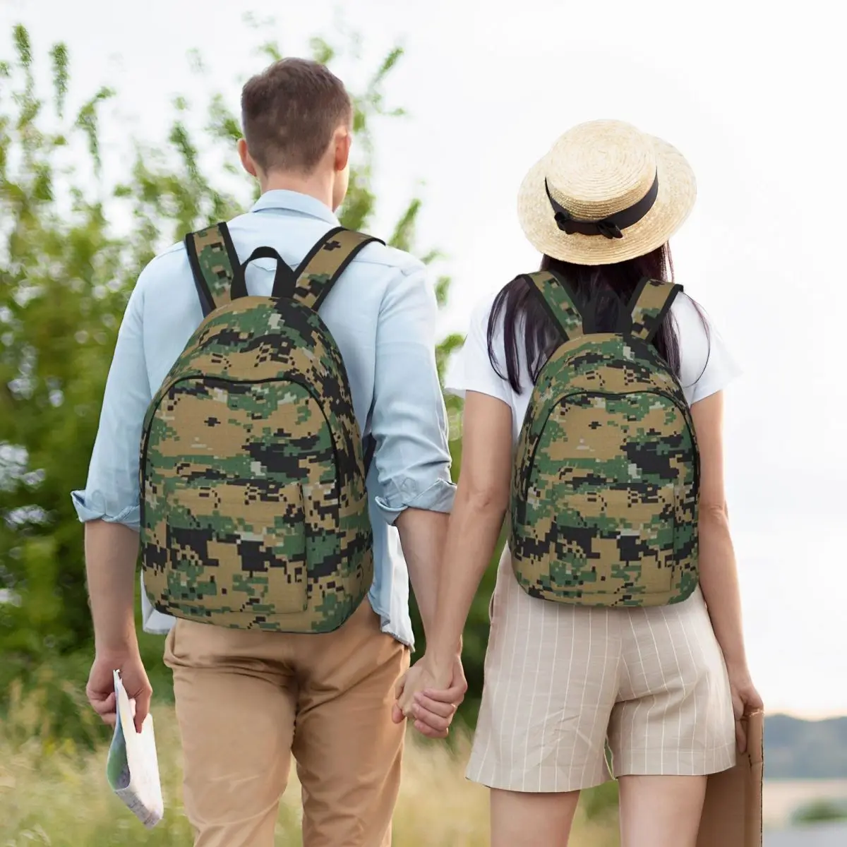 Camo Camouflage Military Woodland Army Backpack Hot Sale Daypack Large Capacity BookBag School Bag Shoulder Bags for Men Women