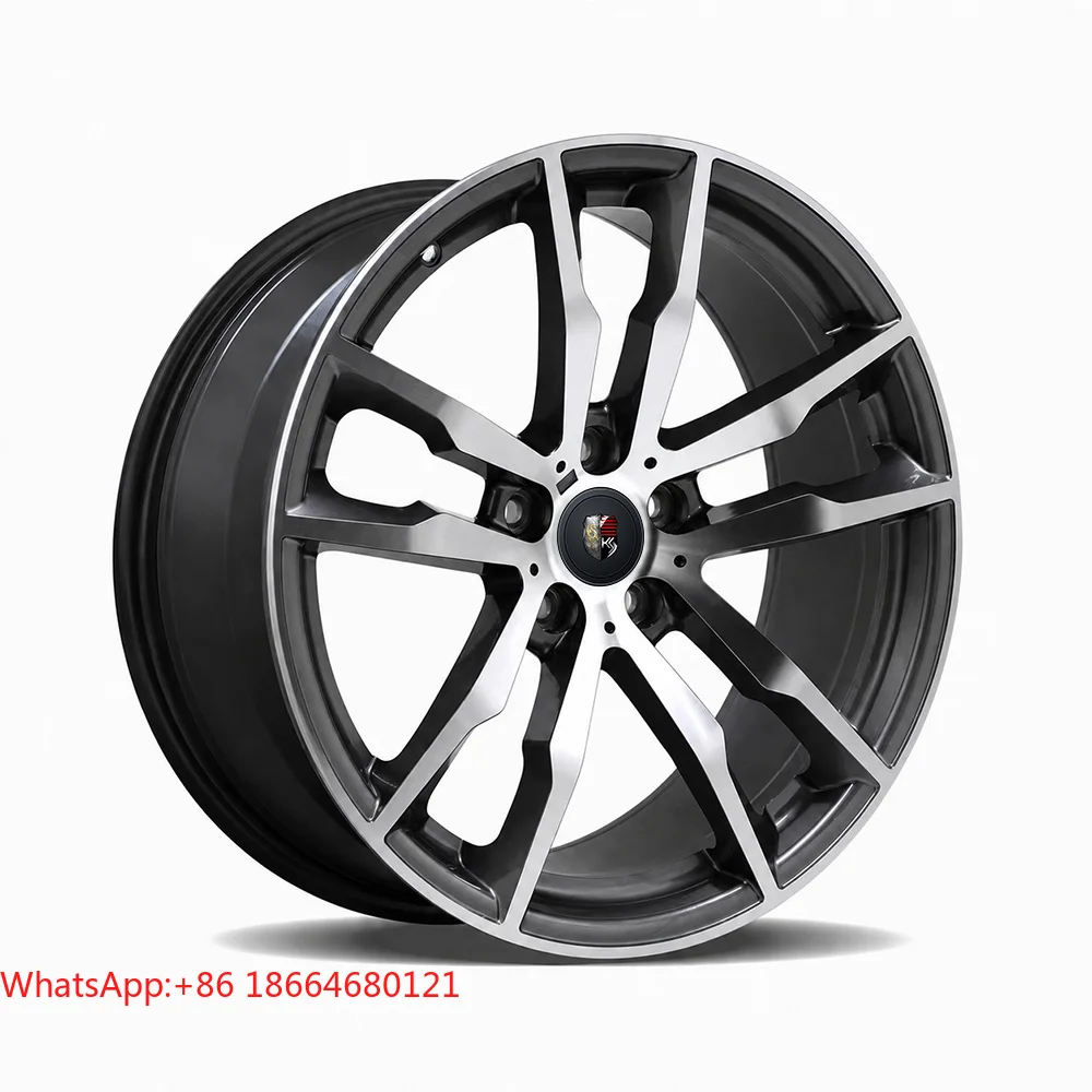 Concave V Double Spoke Gray Machined 6061-T6 Forged Wheel Rims Universal Sedan SUV Modified WheelsW205,W213,W166,X156,W257