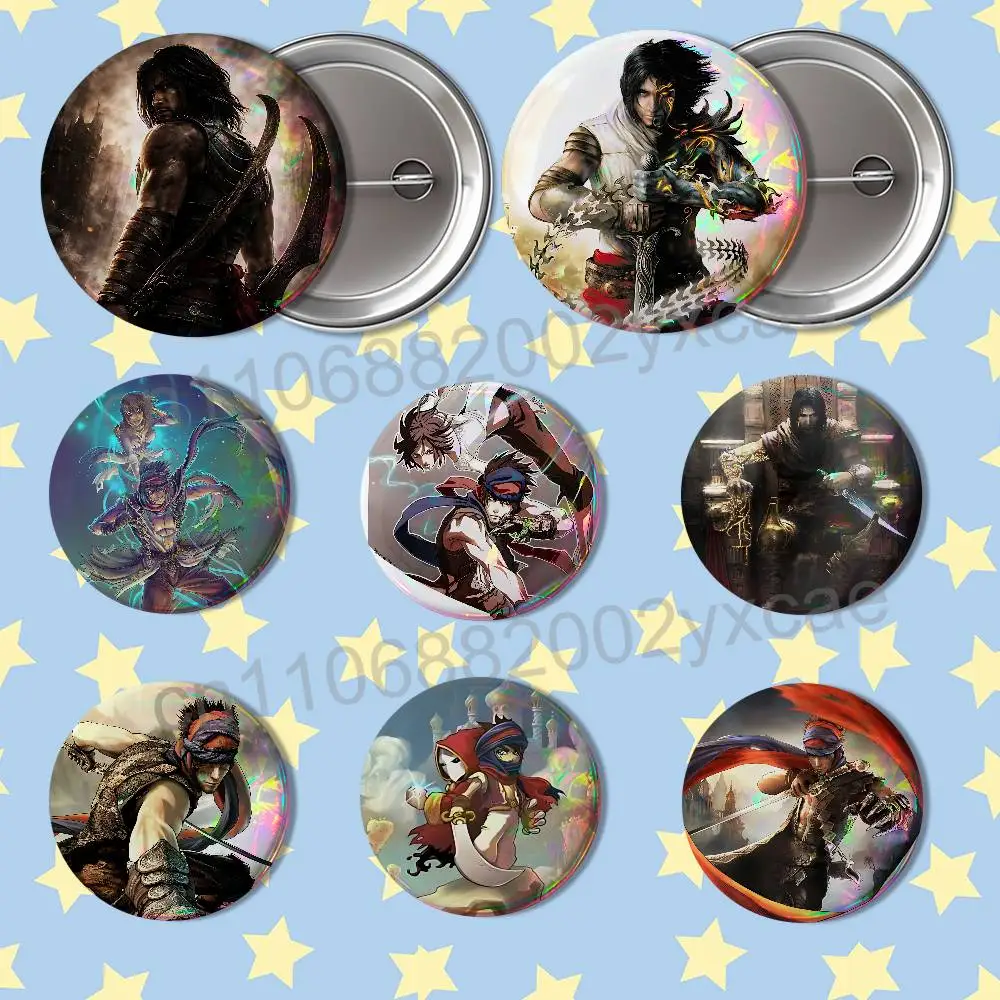 game Classic Prince Prince of Persia Creative Round Badge Button Pin Bag Decor Fans Collection Friends Gift Brooch