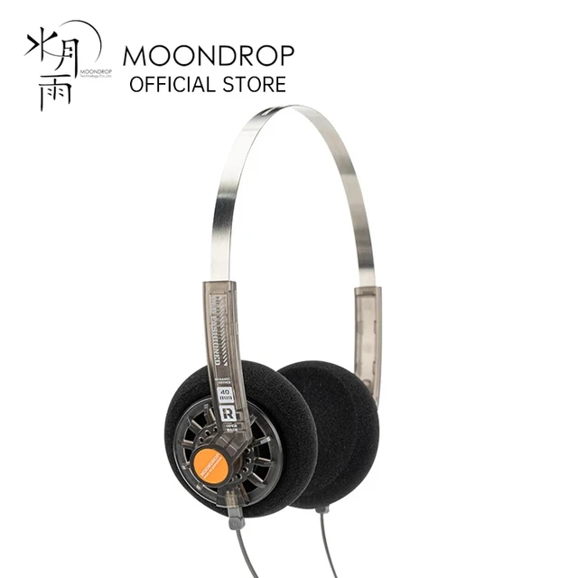 MOONDROP OLD FASHIONED 온이어 헤드폰 40mm 대형 다이나믹 드라이버 0.78-2핀 3.5mm 플러그