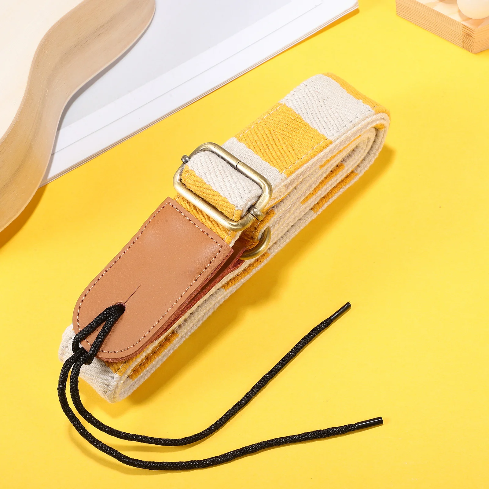 

Ukulele Strap Adjustable Vintage Cotton Ukulele Shoulder Strap No Drill Secure Replacement Banjo Belt for Music Party