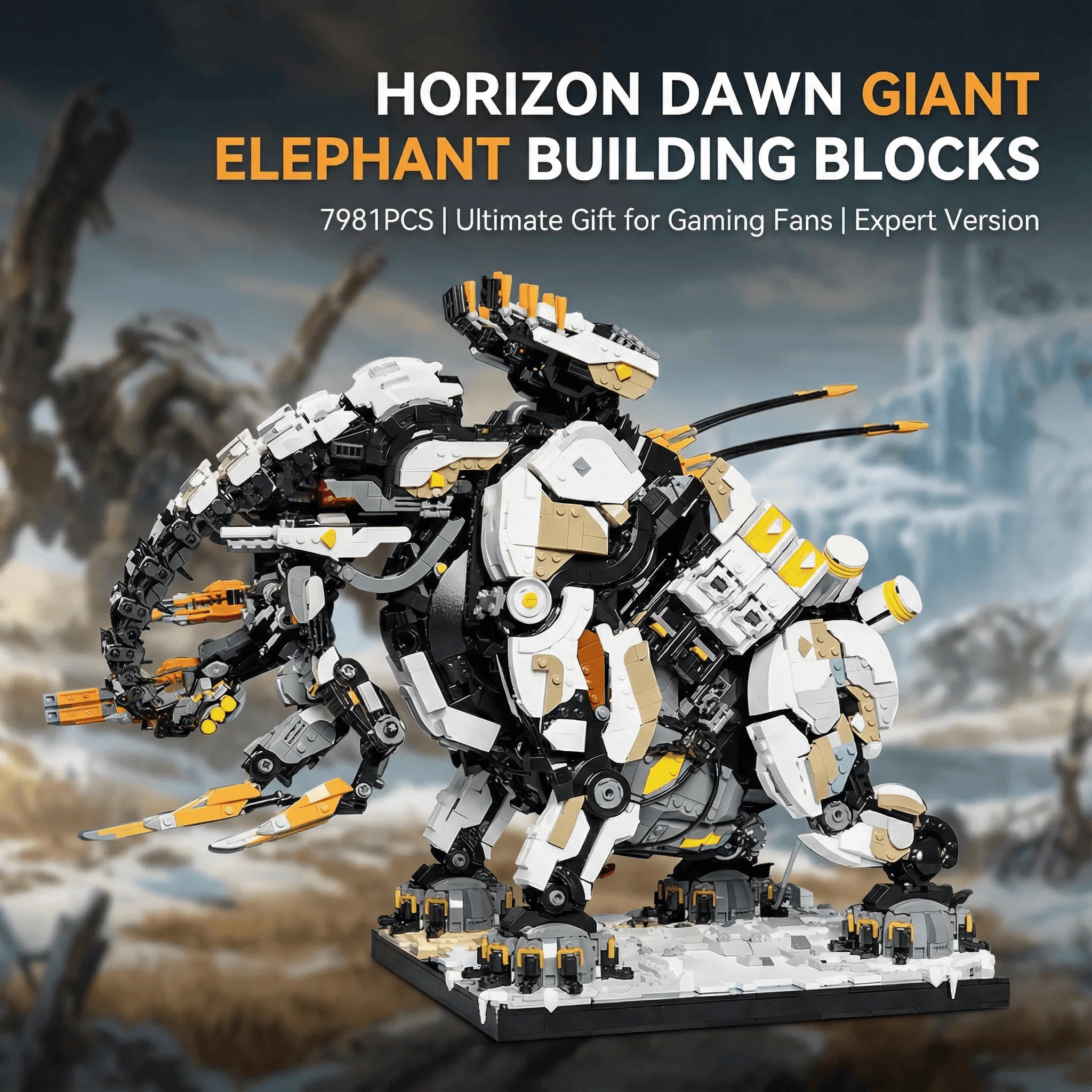 7981 Teile Horizon Dawn Thunders Zero Riesen-Langhals-Bausteine MOC Mecha-Bestien-Zahn-Modell Kreative Spielzeugsteine Geschenke für Erwachsene