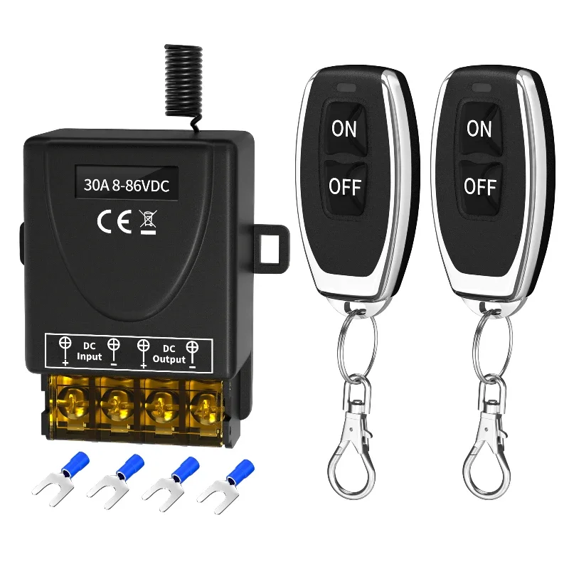 switch DC 8V/12V/24V/48V/72V/86v remote control switch 328FT remote wireless remote control switch, used for anti-theft alarm