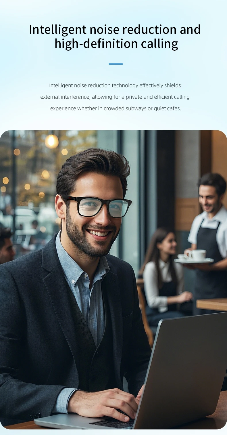 Smart Glasses with Speaker Bluetooth Call Wireless Audio Touch Hands-Free Calling Stereo Music Headphones Smart Sunglasses