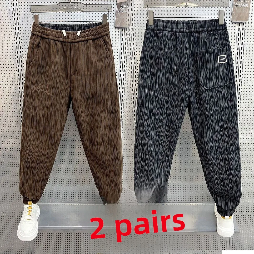 

Men's Workwear Pants Thiened Fce Wear-Resistant Dir Construction Worker Labor Protection Casual Pants Autumn Winter
