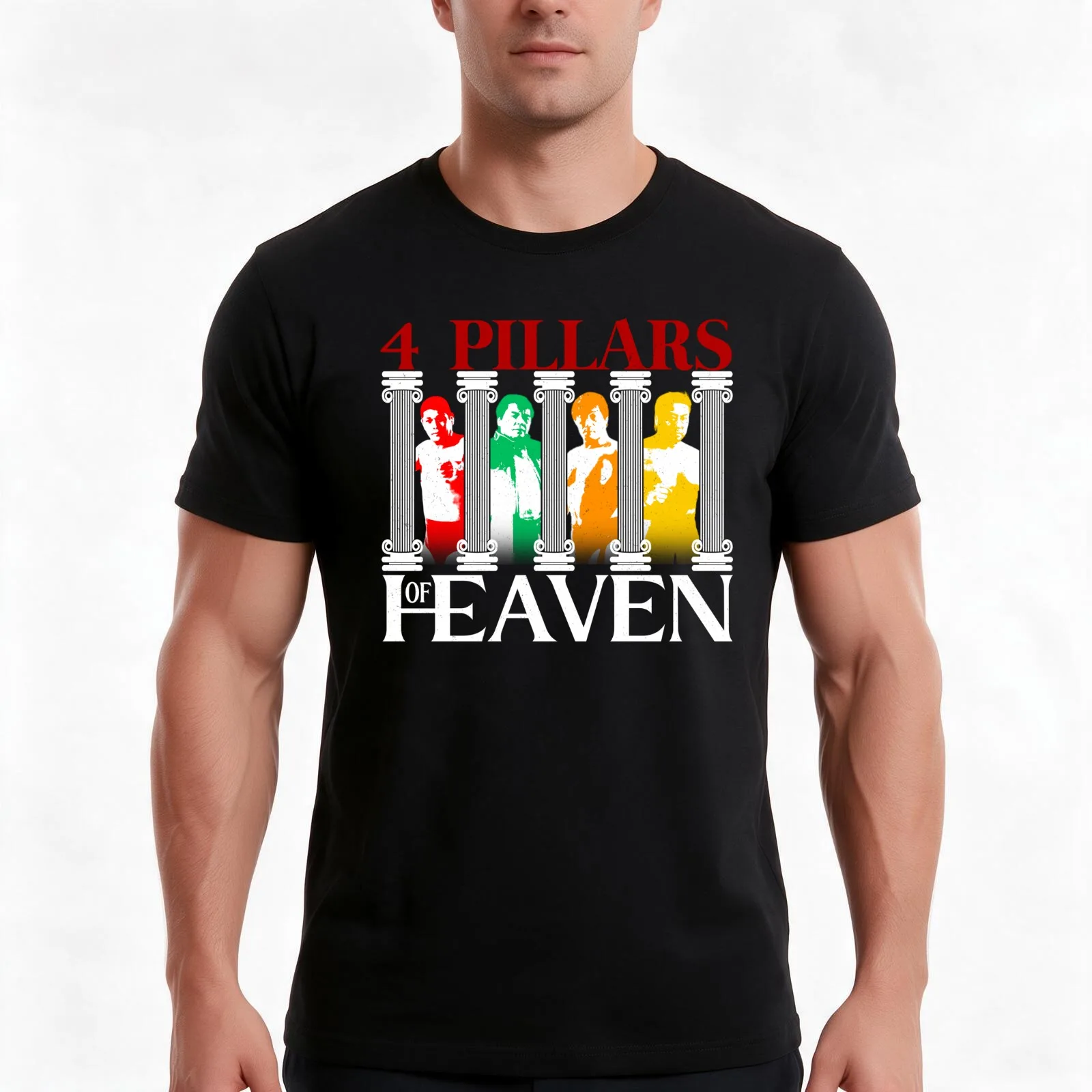 4 Pillars of Heaven - Pro Wrestling T-Shirt, Summer Casual Cotton Tee, Oversized Streetwear Tops, Vintage Graphic Print