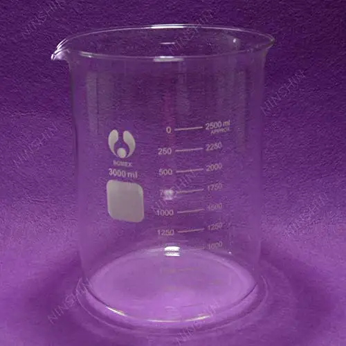 3000mL Glass Beaker,3L Low Form,with Spout Mouth,Borosilicate Glassware