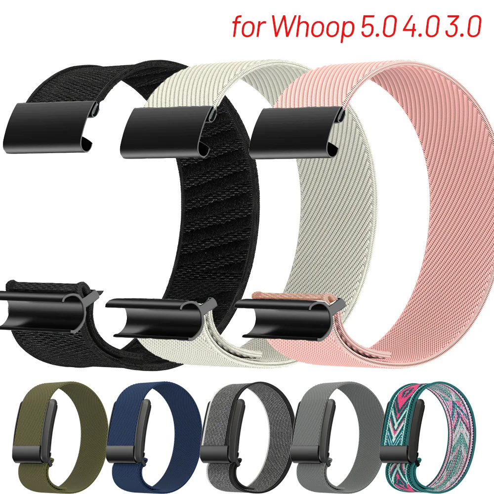 حزام نايلون (بدون إطار) لأشرطة Whoop 5.0 4.0 3.0 ساعات معصم مرنة قابلة للتمدد رياضية كوريا لـ Whoop5 5.0 #1