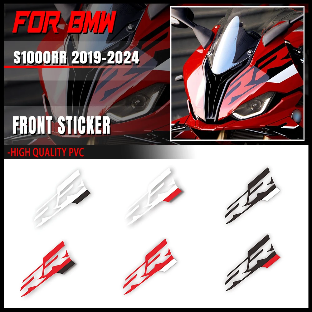 

For BMW S1000RR 2019 2020 2021 2022 2023 2024 Motorcycle Trim Upper Section Decals RR Emblems Head Stickers