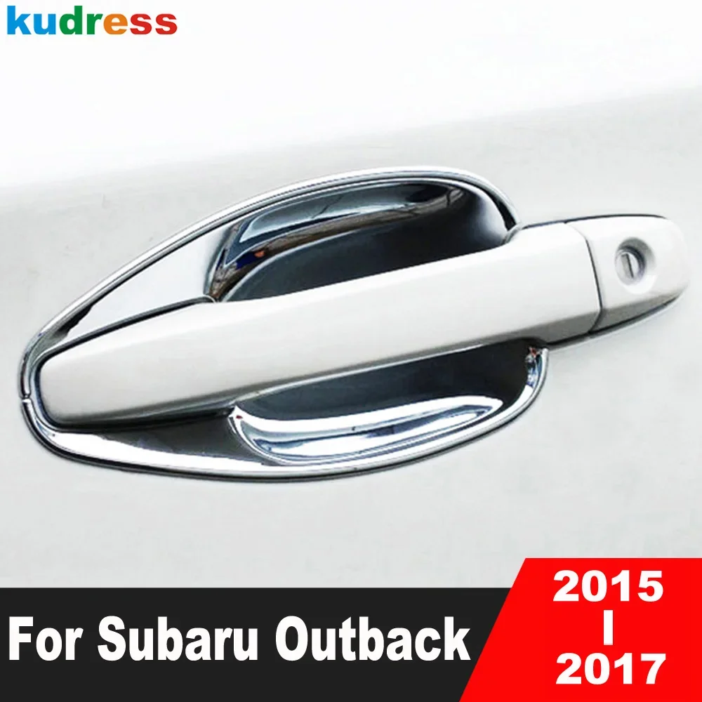 Seitentürgriff-Abdeckung für Subaru Outback 2015 2016 2017, Chrom-Türgriffrahmen-Overlay-Zubehör