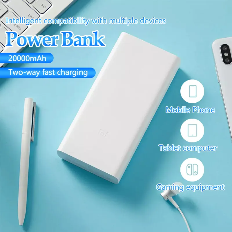 Xiaomi Mi Power Bank  20000mAh 18W/50W Max Super Fast Flash Charging for Laptop Mobile Phone Ports Output USB Type C