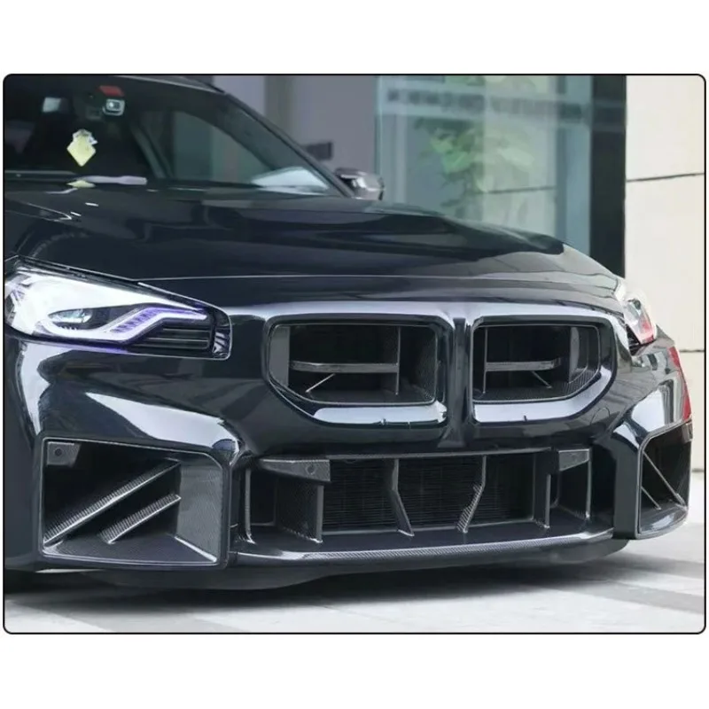 2023+ Hot Selling Real Dry Carbon Fiber Car Grills For BMW M2 G87 Carbon Fiber Modified CS Style Grille