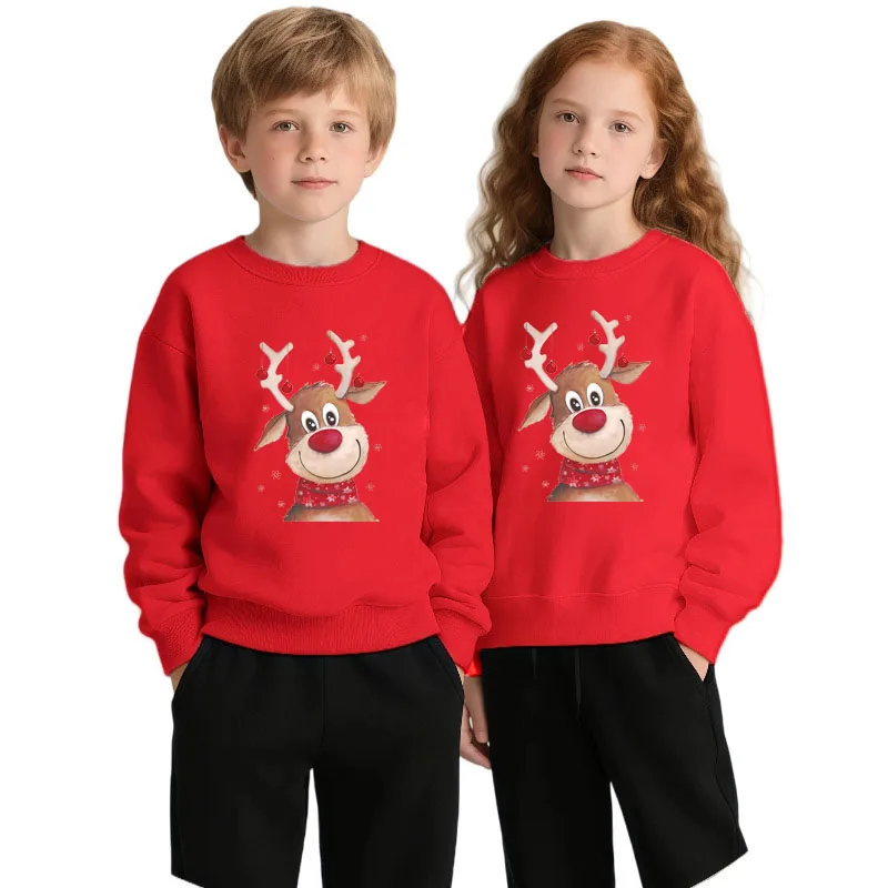 

Spring/autumn Christmas Baby Girl Minnie Sweatshirt Loose Long Sleeve Tops Cartoon Children Hoodies Pullovers Boys Clothes