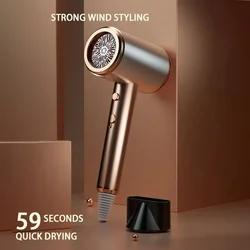 2023 New Leafless Hair Dryer Negative Long Hair Care Quick Dry Home Powerful Hairdryer Constant Anion Electric Blow Dryer