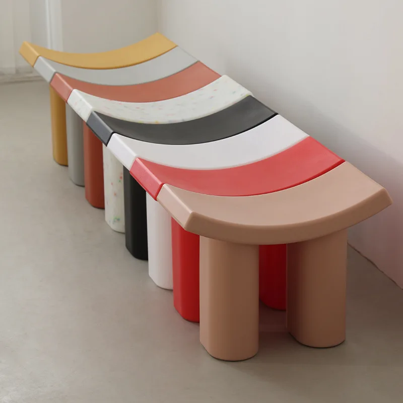 

Nordic plastic shoe changing stool, simple stool at the door of the home, low stool, Dumbo stool, shoe stool at home, sofa stool