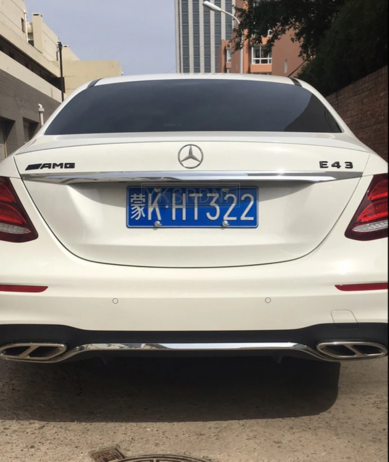 For Benz W205 C200L C260L AMG style spoiler ABS Material Car Rear Wing 4 doors Primer Color spoiler 2014-UP