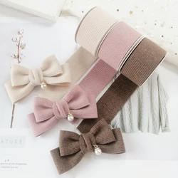 Stripe Twill Velvet Ribbon Thick Wool Fabric Tape 25mm 40mm For Girl Bow Wedding Cloth Bracelet Christmas Knot Autumn Crafts DIY