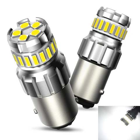AUXITO 2 шт. 1157 светодиодный Белый Желтый Bay15d P21/5 Вт Светодиодный Canbus лампа вождения DRL стояночный тормоз задний автомобильный светильник онарь 12 В