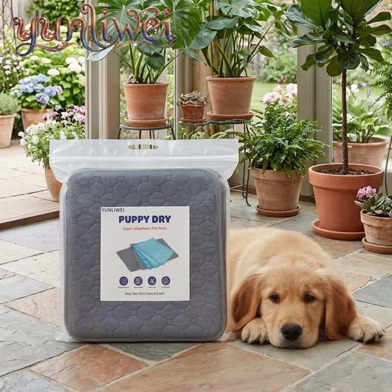 Washable Dog Pee Pads Reusable Absorbent Puppy Training Pads Waterproof Pet Potty Mat for Dogs Cats Crate Liner Odor  Yunliwei