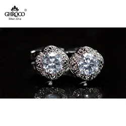 GHROCO High-Quality Exquisite Zircon Classic French Shirt Cufflinks Fashion Luxury Gift for Business Men and Wedding